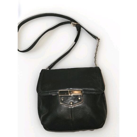 B. Makowsky Black Soft Leather Crossbody Purse 8x7x3 - Picture 3 of 12